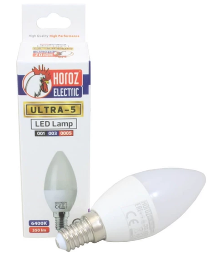  Horoz 6w Beyaz - Günışığı Led Buji Ampul E14duylu 6400k 10 Adet