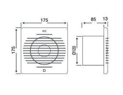 HOROZ PLASTiK FAN CEVİZ 120