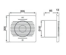 HOROZ PLASTiK FAN CEVİZ 150